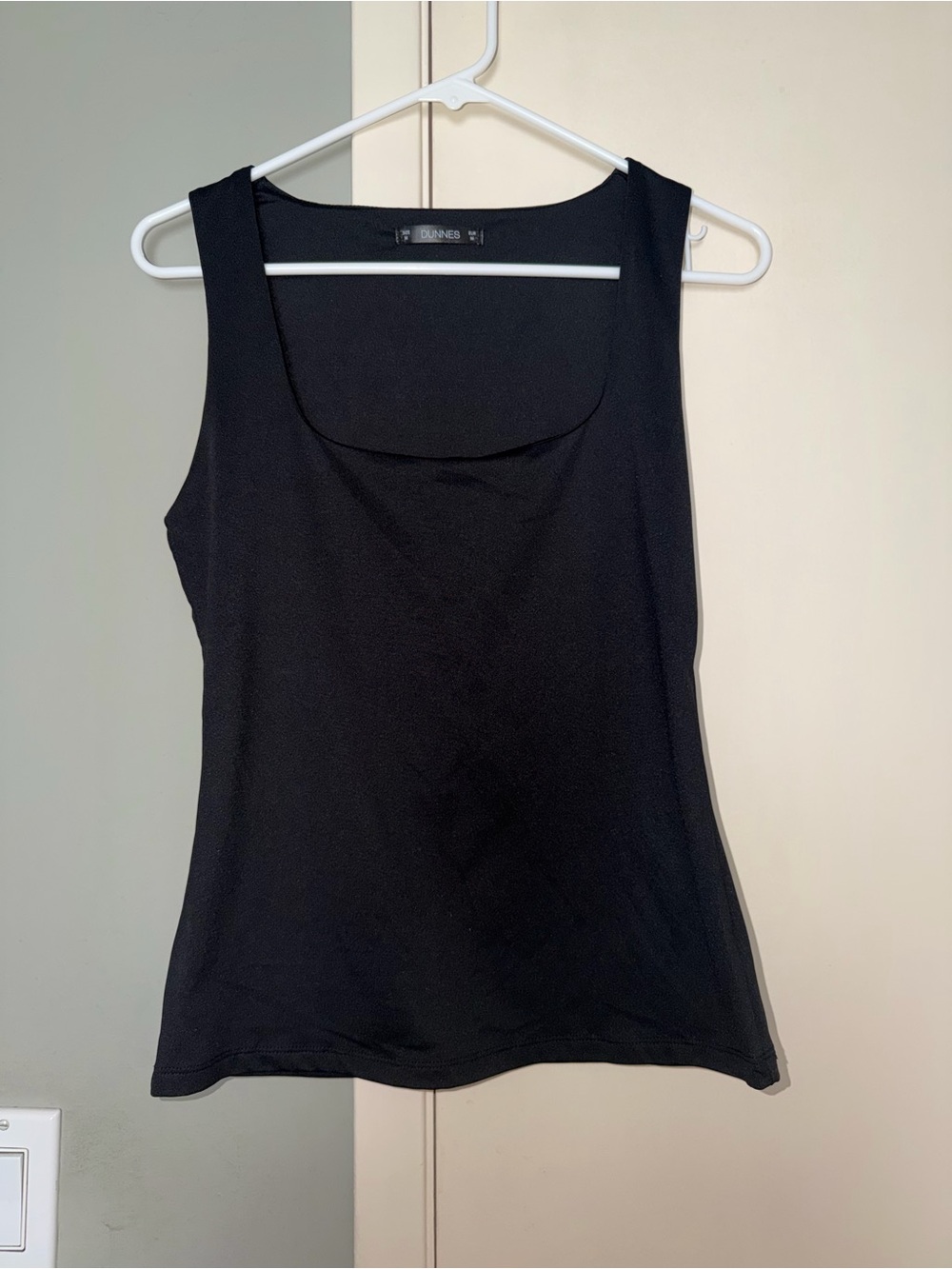 DUNNES, Black Square-Neck Tank